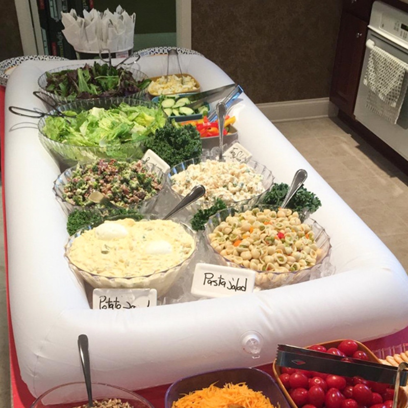 Opblaasbare serveerbar buffet koeler salade picknick ijs server Hawaiiaanse feestbenodigdheden