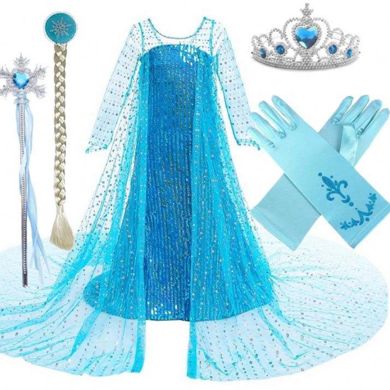 Kostuum kinderen verjaardagsfeestje kinderen chique sofia jurk voor meisjes rapunzel prinses jurk