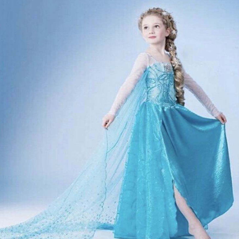 Children 's kerst verjaardagsfeestje prinses cosplay ellsa 2 meisjesjurk dghc-002