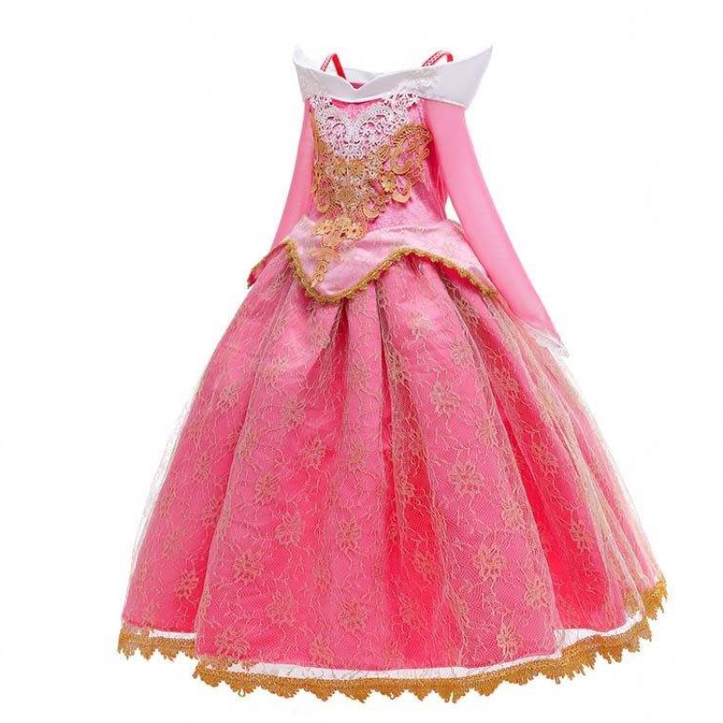 Girl Princess Kleed Sleeping Beauty Pink Princess-kostuum voor 3-10y HCSP-001