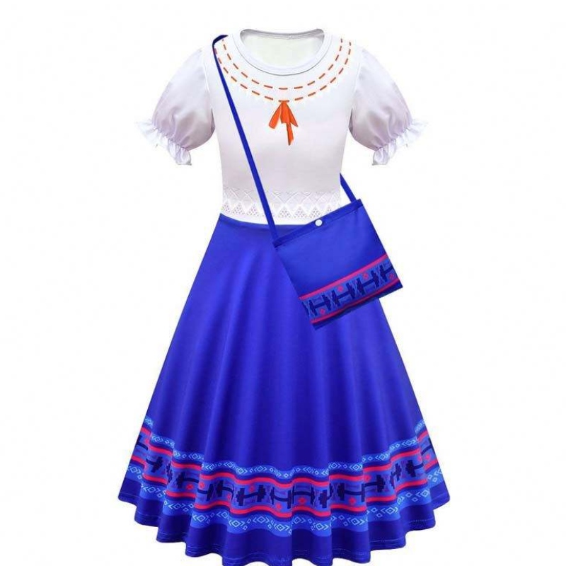 Carnival Halloween Princess Party Dessenbloem Ruches Lange jurk Mirabel Encanto kostuum 90-170 cm HCIS-006