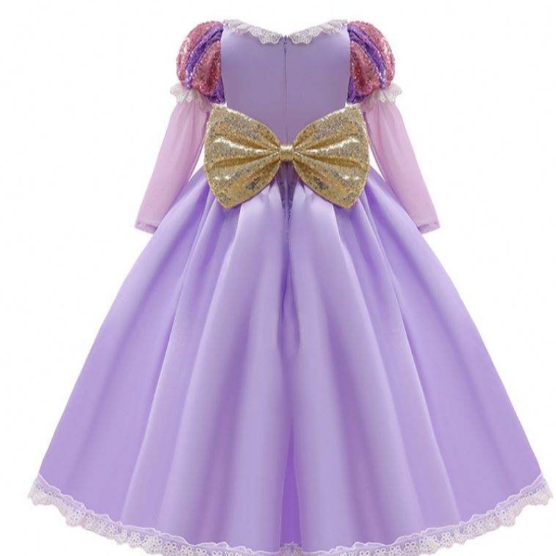 Baige Amazon Hot Sale Kinderjurken Cosplay kostuums Halloween Sophia Rapunzel Jurk Princess Long Party Dress