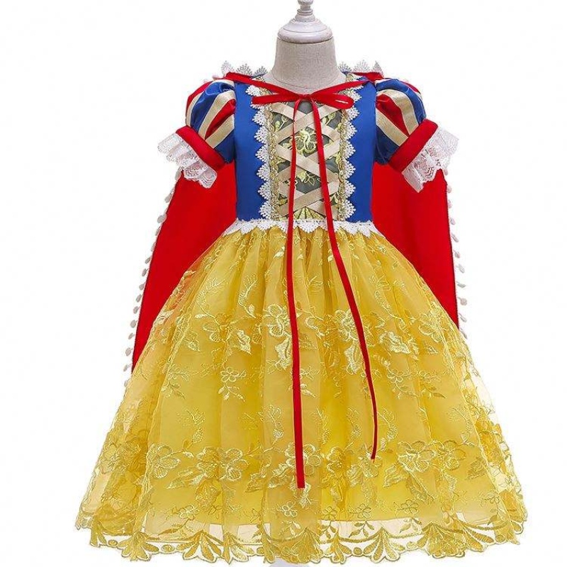 2021 Fancy Girl Princess Jurk Halloween en Kerst Sneeuw Witte cosplay Fancy Dress BX0622