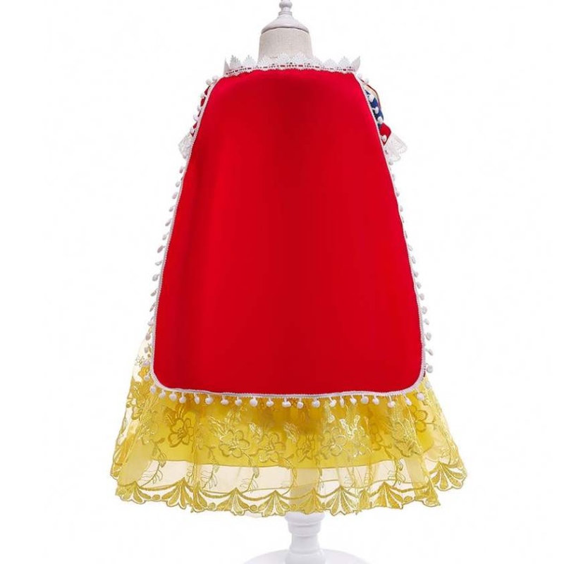2021 Fancy Girl Princess Jurk Halloween en Kerst Sneeuw Witte cosplay Fancy Dress BX0622