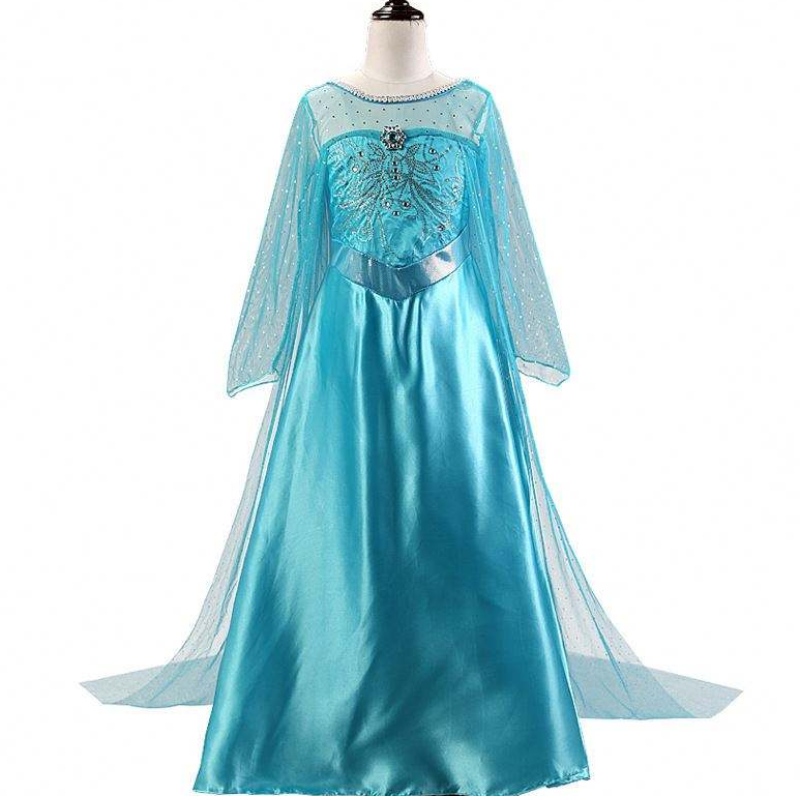 2021 Elsa 2 Halloween -rok Girls Jurk Tailing Gedrukte paillin Princess Children \\'s Dress Bxlstw
