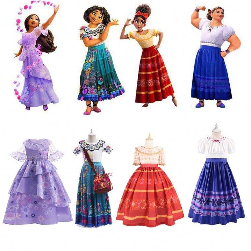 Magic Room vol Peppa Princess Isabella Dress Costume Show kostuum Kinderkinderen \\ 'S Cosplay Dress Rok Women