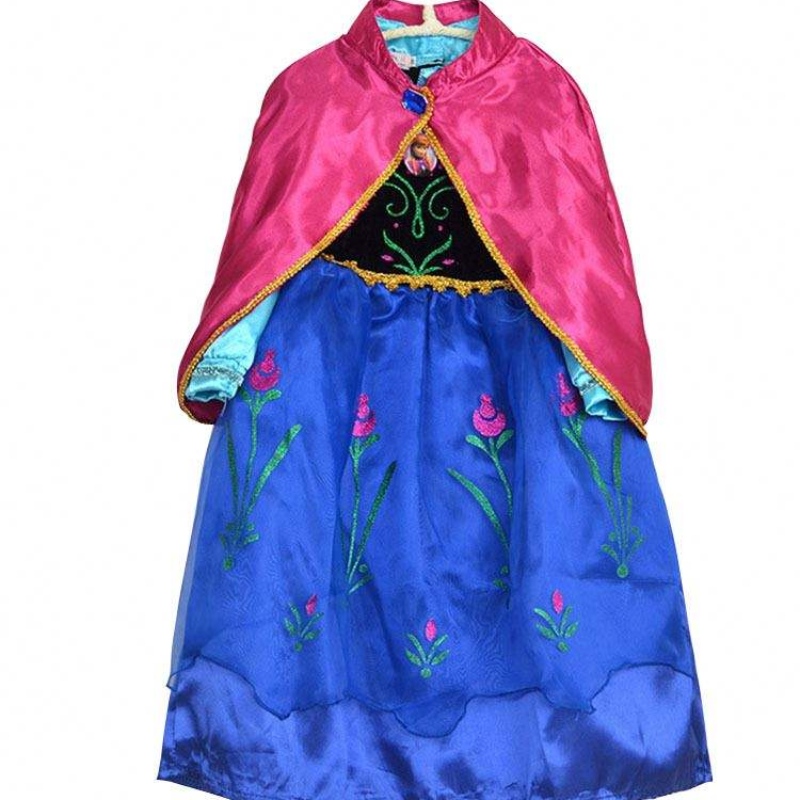 Groothandel Kinderkleding Kleding Kids Elsa Girls Durks lange mouwen met cape bxdcpf