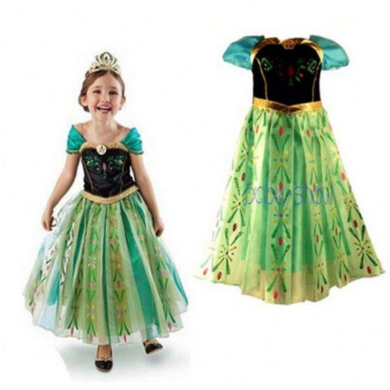 Elegant sexy meisje strakke mini -jurk dissy mini japon prinses Anna Elsa feestkleding bxlsxb