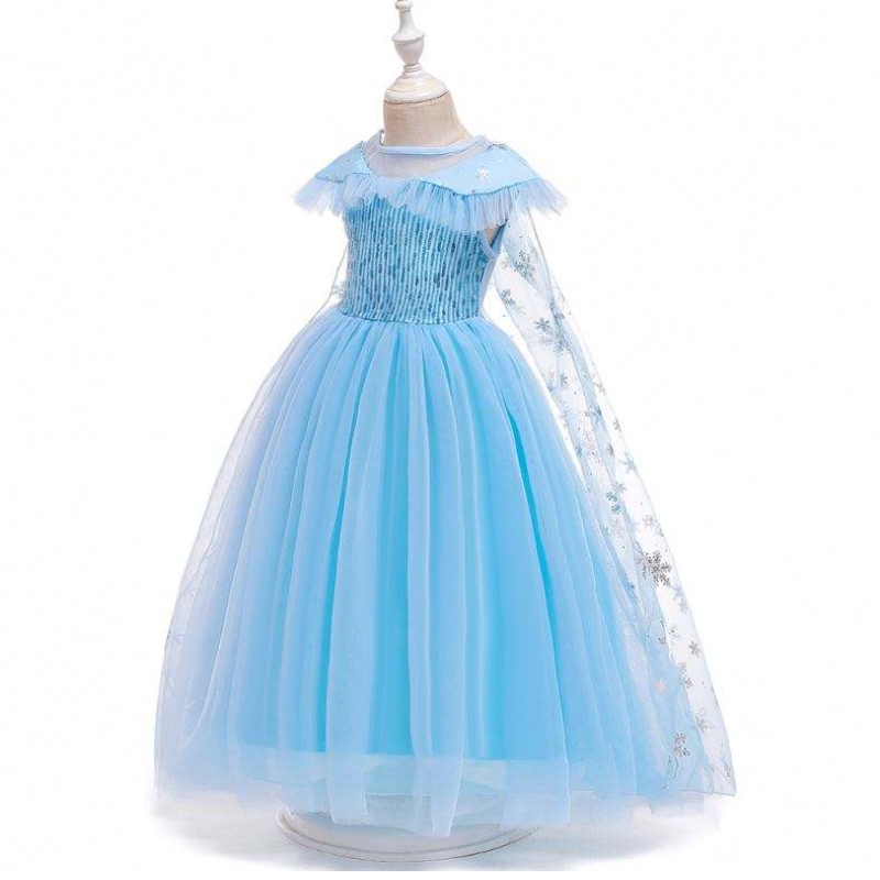 Nieuw product prinses kostuum kinderen maskerade elsa anna mode meisje kostuum feestjurk meisjes