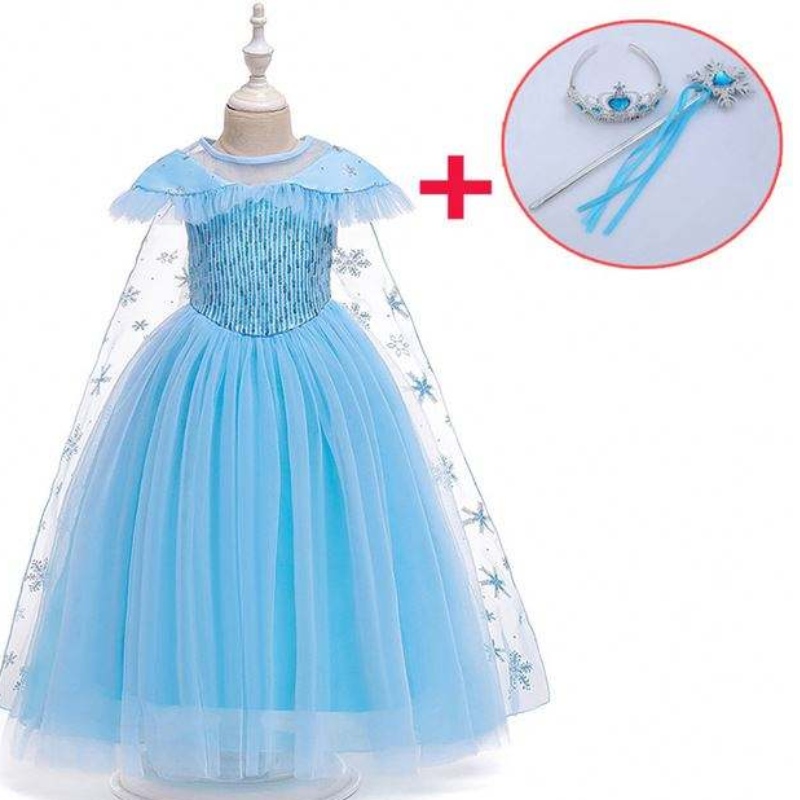 Nieuw product prinses kostuum kinderen maskerade elsa anna mode meisje kostuum feestjurk meisjes