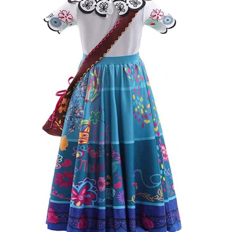 Ncanto Mirabel kostuumjurk voor meisjes cosplay Isabela Madrigal Princess Halloween verkleed met bril