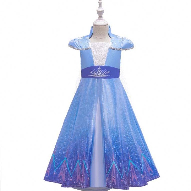 Nieuwe prinses Elsa Anne Cosplay Dresses Girls TV Movie Costumes Halloween Party Dessen BX1709