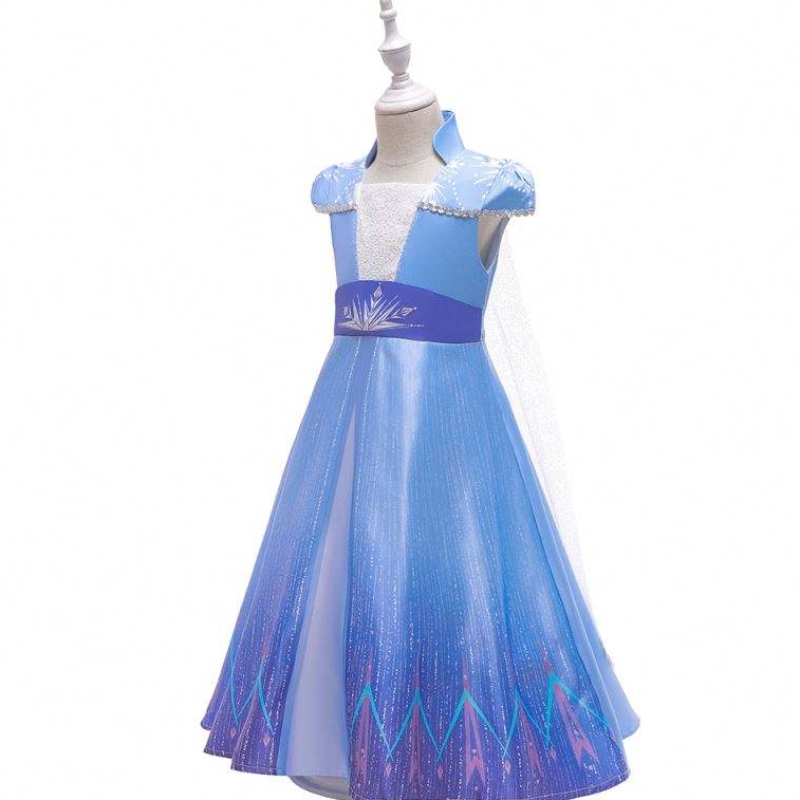 Nieuwe prinses Elsa Anne Cosplay Dresses Girls TV Movie Costumes Halloween Party Dessen BX1709