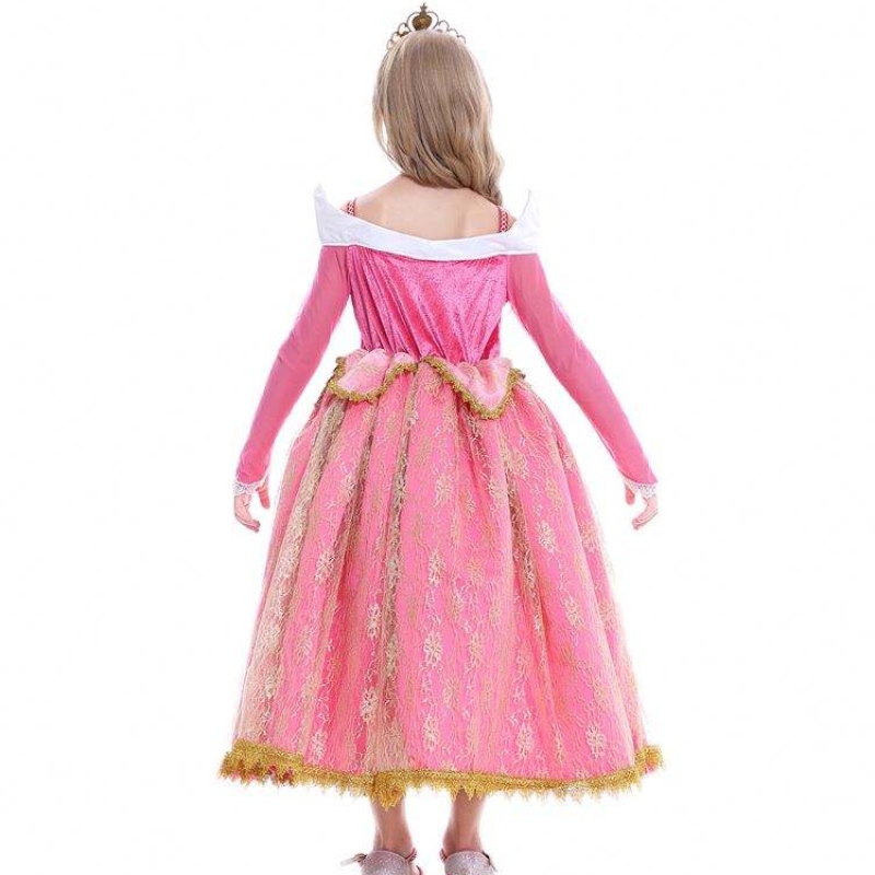 Baige 2021 Nieuwe meisjes cosplay Elsa Dresses Kids Frocks kleding Polyester Patroon Anna Princess Party Dress