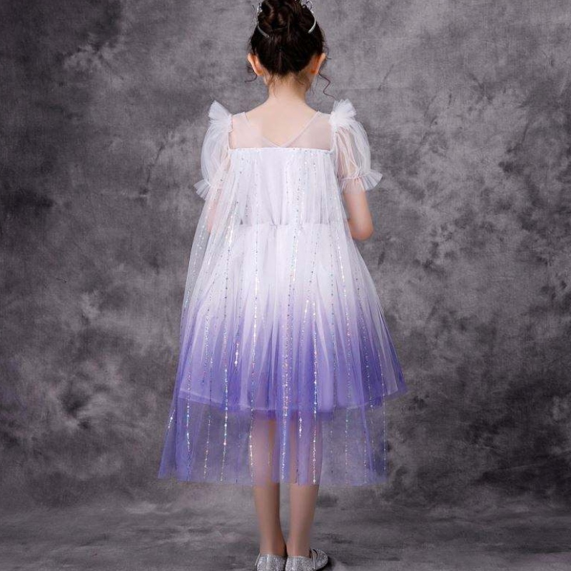 NIEUW GIRL ELSA 2 AISHA WITTE JURK KINDEREN KINDEREN PRINSES GIRLEN Halloween Princess Dress Tutu zomer bruiloft Verjaardagsfeestje jurk