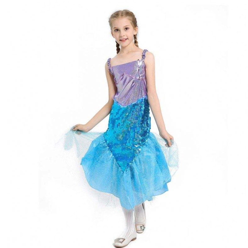 Meisjes kleine zeemeermin ariel prinses jurk cosplay kostuums voor kinderen baby meisje zeemeermin verkleed sets kinderen Halloween -kleding