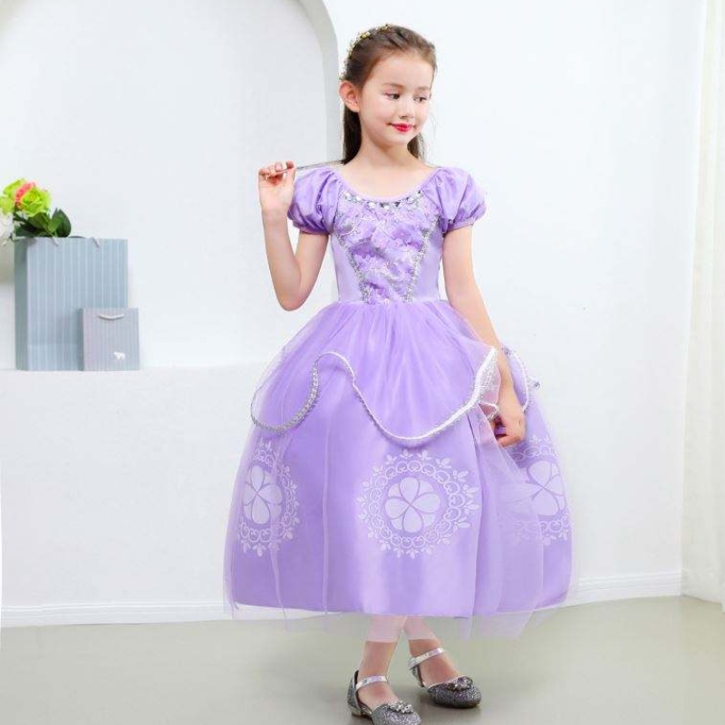 Halloween -kostuumkinderen \\ 's Princess Sofia Dress Girls Princess Sofia Dress Children \\'s Dress Cosplay kostuum
