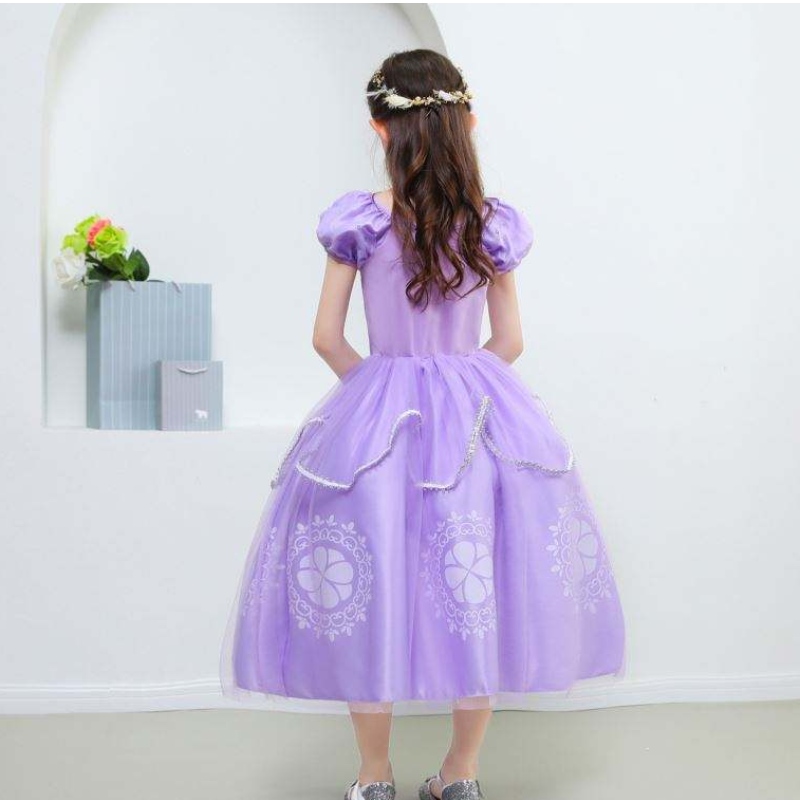 Halloween -kostuumkinderen \\ 's Princess Sofia Dress Girls Princess Sofia Dress Children \\'s Dress Cosplay kostuum