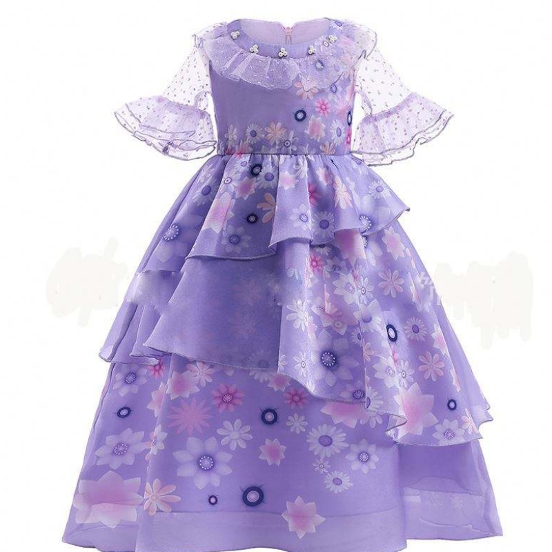 2022 babymeisje jurk Mirabel meisje prinsesjurk elegant avondfeest tutu prom jurk encanto kinderen cosplay kostuum