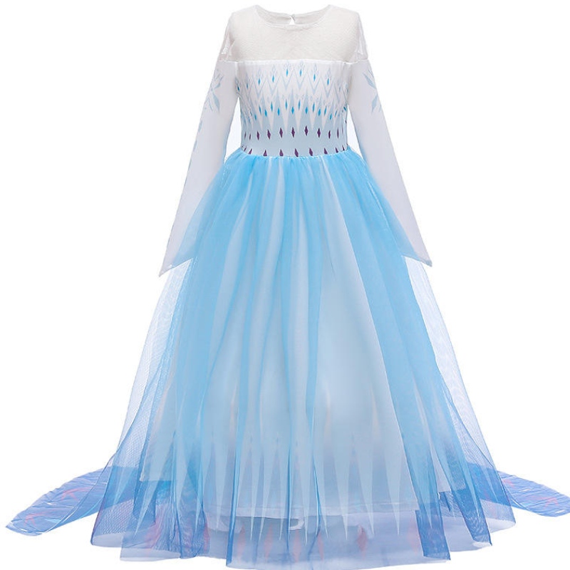Nieuwe prinses Anna Elsa -jurk voor kinderen 2 verjaardagsfeestjurken voor babymeisjes prinses