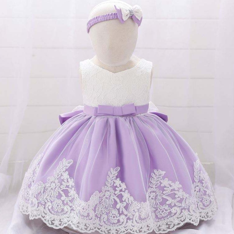 Baige hetenieuwe producten Kid Kleding Bloem Verjaardag Kinderen Babymeisjes Party Jurk Design