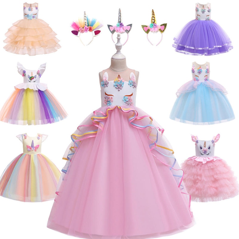 Hot Sale Mooie prinses Kinderen Kleding Draag Verjaardagsfeest