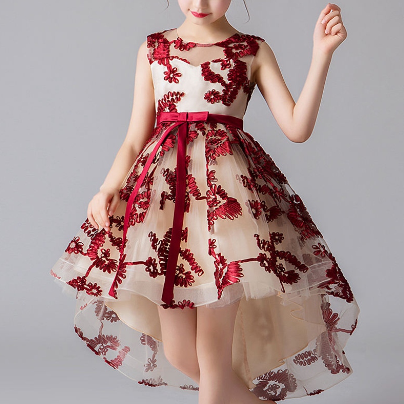Kinderjurk voor meisjes kostuums bruiloft verjaardagnieuwjaar feest staart avond elegante prinses zomer kinderen baljurk jurk 4-12