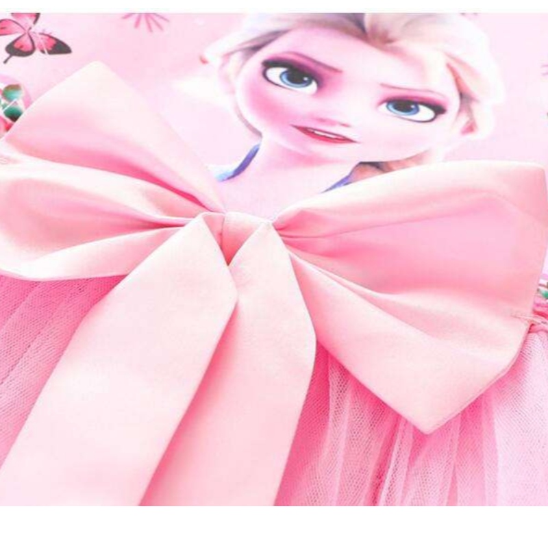 2-8y meisjesjurk zomernieuwenieuwe korte mouw prinses Elsa mesh tutu rokkinderen \\'s verjaardagsfeestje cosplay jurk