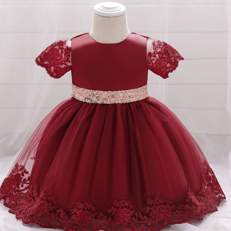 2022 Ceremonie baby 1e verjaardag jurk voor babymeisjes kleren pailletten prinses jurken feest doop kleding 0 1 2 ja ja