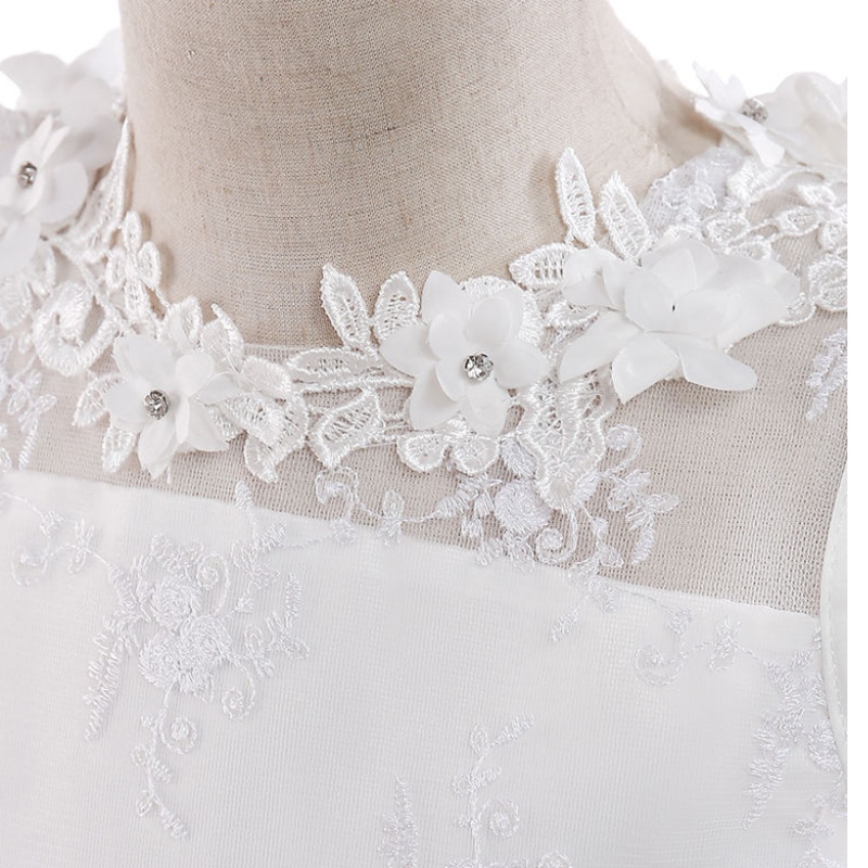 2022 Girl Feestjurk Elegant witte bruidsmeisje Princess Kinderjurken voor meisjes kleding kinderen trouwjurk 10 12 jaar