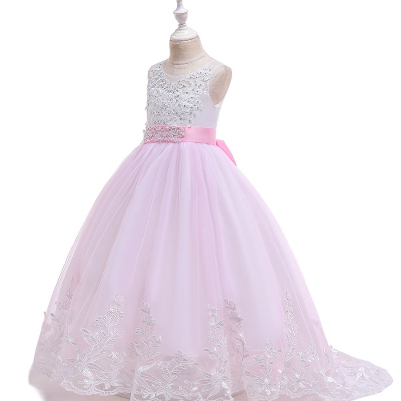 2022 Zomermeisjes kleden lange kinderen bruidsmeisje jurken kinderen prinses feest trouwjurk 3 10 14 jaar Vestido