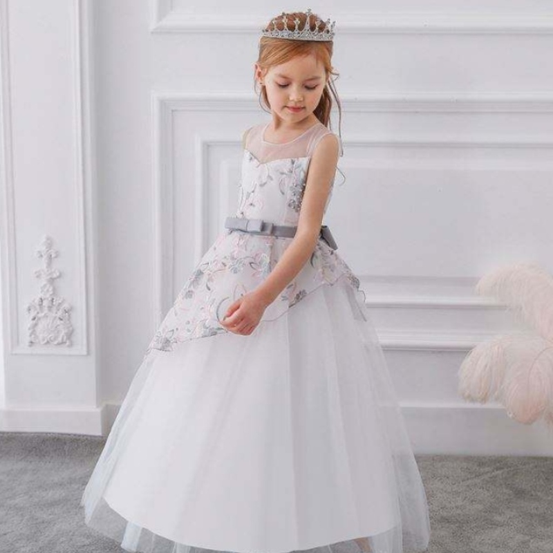 Hoge kwaliteit lange jurk voor verjaardag prinses baljurk mode meisje \\'s jurk LP-250
