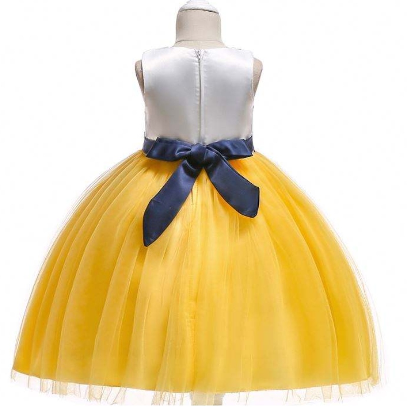 Baby Girl Summer Katoen Mouwloze kerstbloemjurken Kids Princess Party Dress L5022