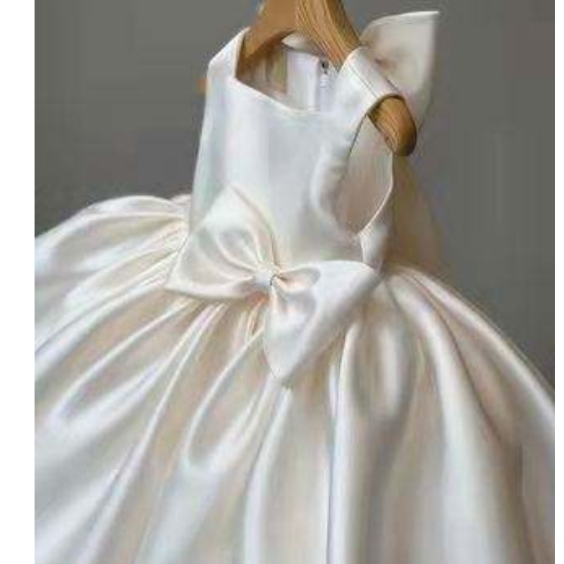 Baigenieuwe design meisjes jurken zomer klein meisje prinses feest boog kinderen formele jurk kinderen prom kleding