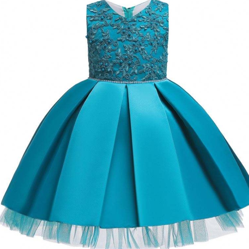 Kinderen kleding schattige mouwloze bloemenmeisjes feestjurk bloemen bruiloft prinses jurken l185