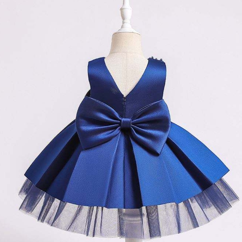 Moatz gelaagde parels 3D Applique Kids Princess Dresses Girls Frock Designs For Farty