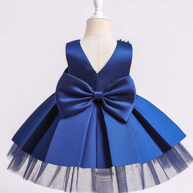 Moatz gelaagde parels 3D Applique Kids Princess Dresses Girls Frock Designs For Farty