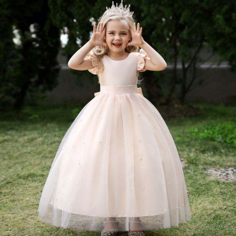 4-14 jaar bloem kanten jurk meisjes kleding prinses feest optocht lange jurk kinderen jurken voor meisjes bruiloft avondkleding