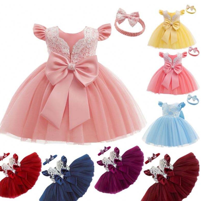 Groothandel hoogwaardige peuters kleding babymeisjes elegante verjaardagsfeestjurk