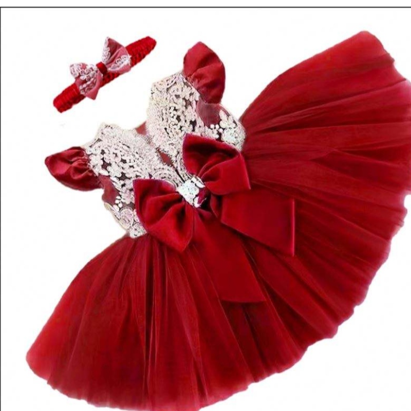 Groothandel hoogwaardige peuters kleding babymeisjes elegante verjaardagsfeestjurk