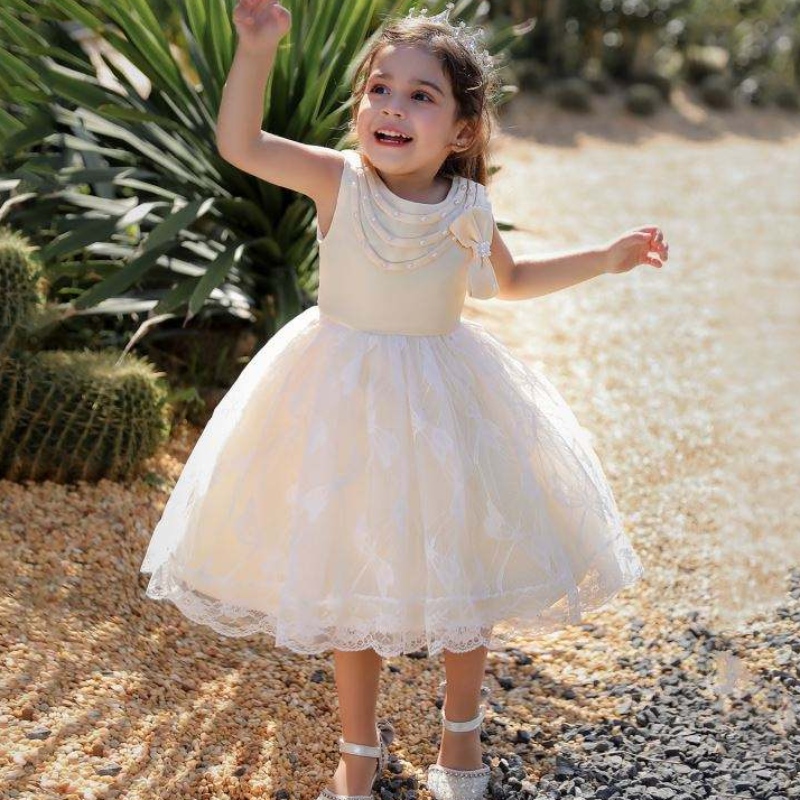 Baige Europe Style Toddler Pailles Jurk Girls Kerstjurken Verjaardag Holiday Party Bruiloft Bloemmeisjes Jurken
