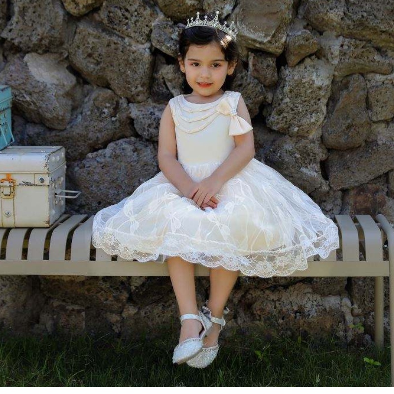 Baige Europe Style Toddler Pailles Jurk Girls Kerstjurken Verjaardag Holiday Party Bruiloft Bloemmeisjes Jurken