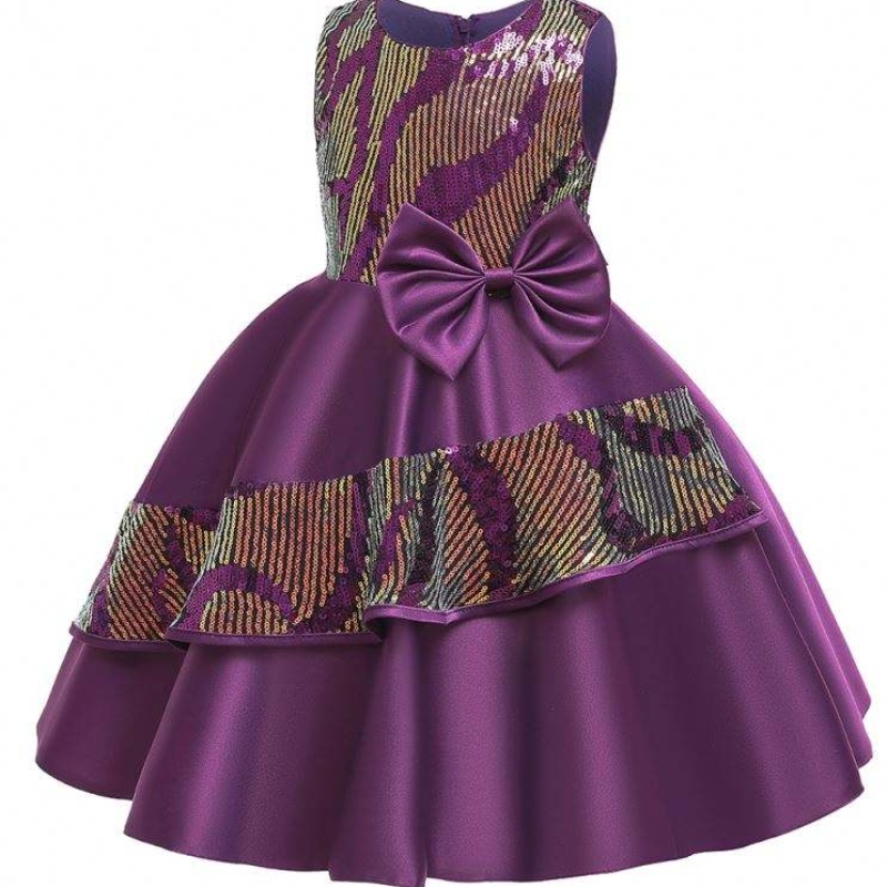 Baby Girl Clothing Nieuwste ontwerp Baby Frock Kind Pailletten jurk L5146