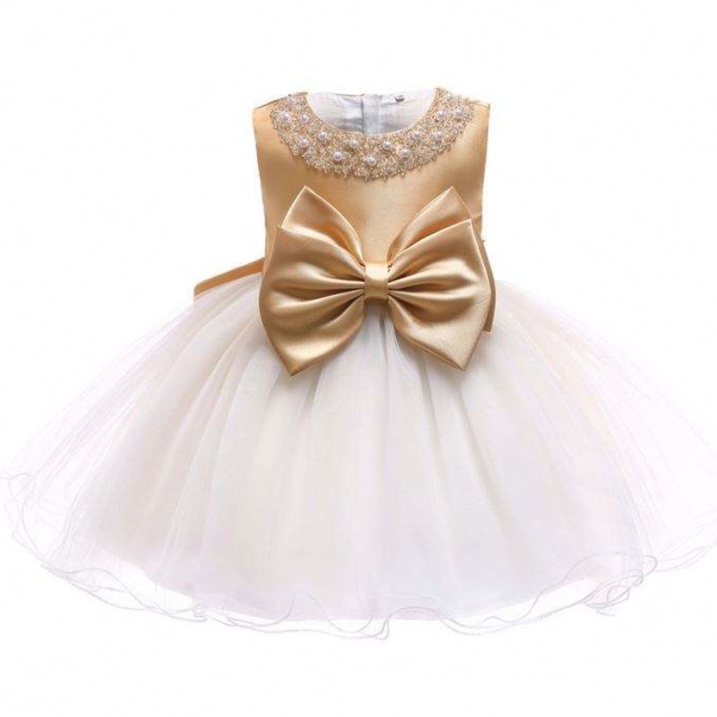 Groothandel bruiloft evenement Frock Verjaardagsceremonie Girl feestjurk Kids pasgeboren chique jurken voor babymeisje L8548