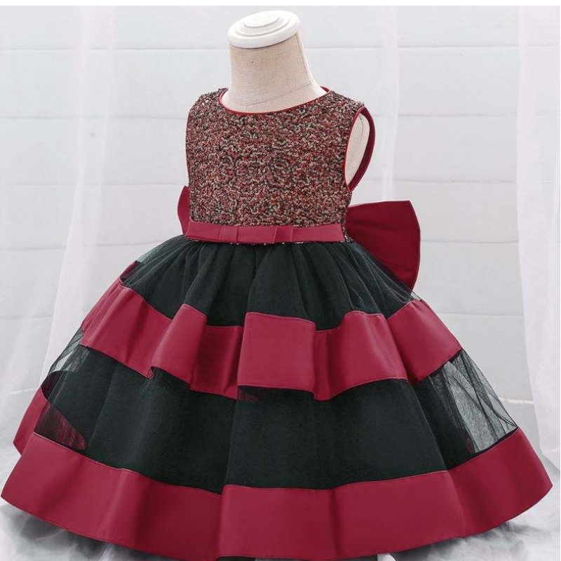 Baige groothandel meisje kleren pluizig prom maxi mode gelaagde cake jurk formele applique meisje prinses jurken voor kinderen l1919xz