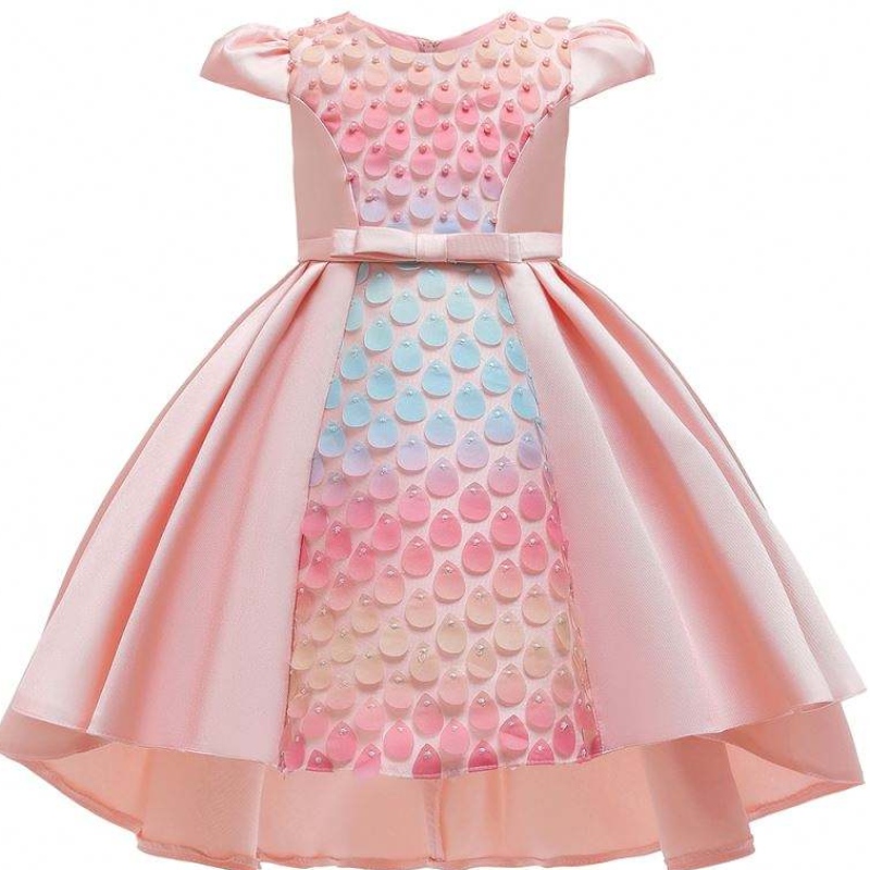 Baigenieuw ontwerp kinderen lovertjes boogmeisje jurk meisjes feestjurken mooie prinsesjurk