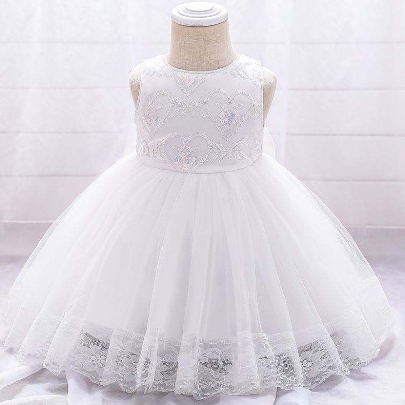 Baige zomerbabymeisje \\ 's schattige boog jurk kinderen feest modejurk kinderen prinses jurk