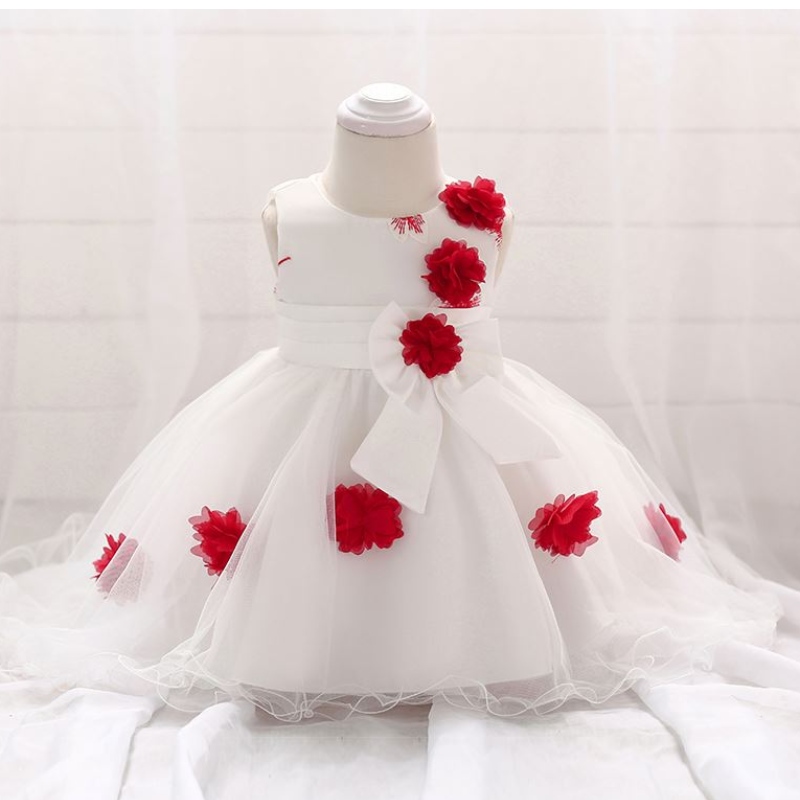 Nieuw ontwerp kleine babykleding groothandel babyjurk foto's eerste communion Verjaardagsfeestje Fancy Dress T1866XZ