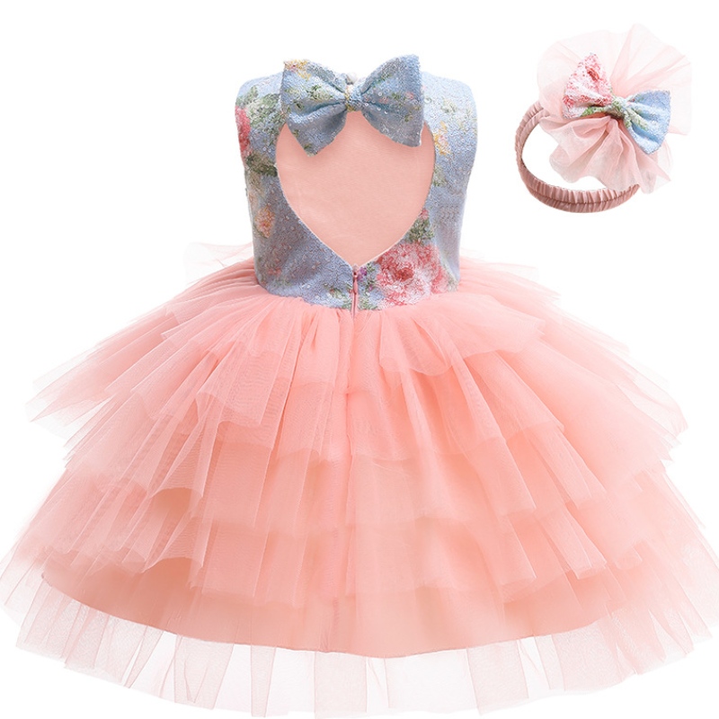 Zomer baby meisje zoete stijl kleding kant bloem feest verjaardag jurk tutu rok mode feestje babymeisje jurk