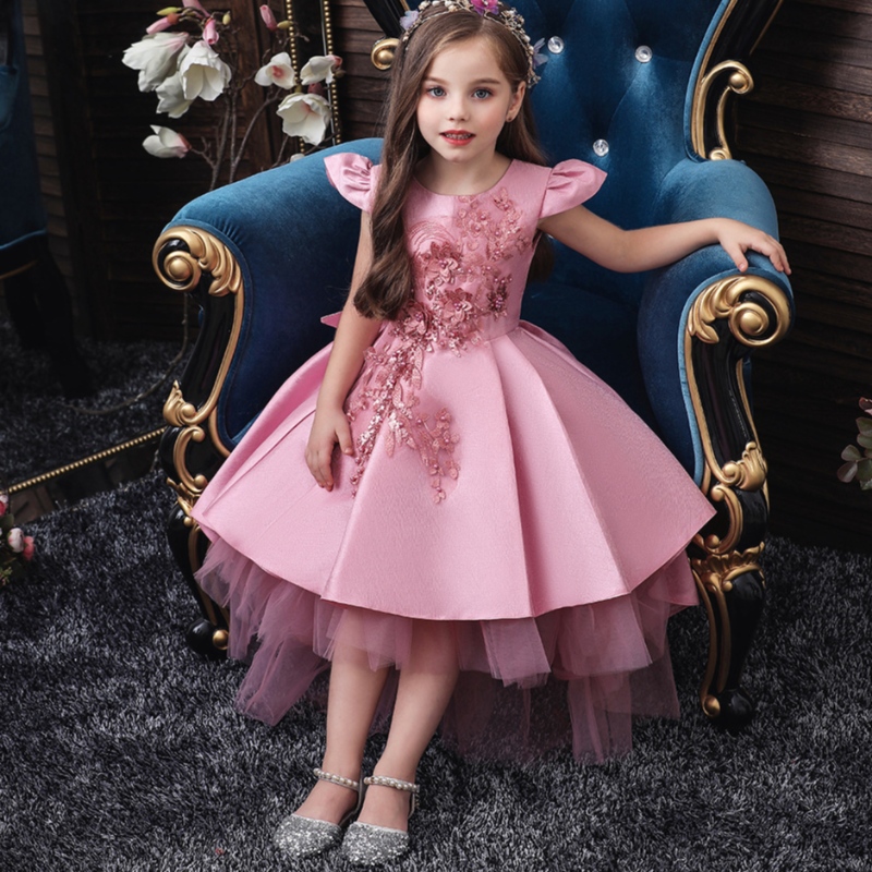 Amazon Children's Trailing Dress Girls Dovetail Mesh Rok Princess Dress